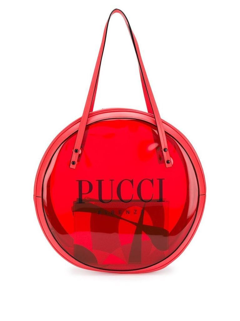 Emilio Pucci Red Round Vinyl Tote