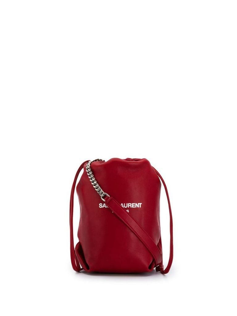 Saint Laurent Teddy chain bucket bag - Red
