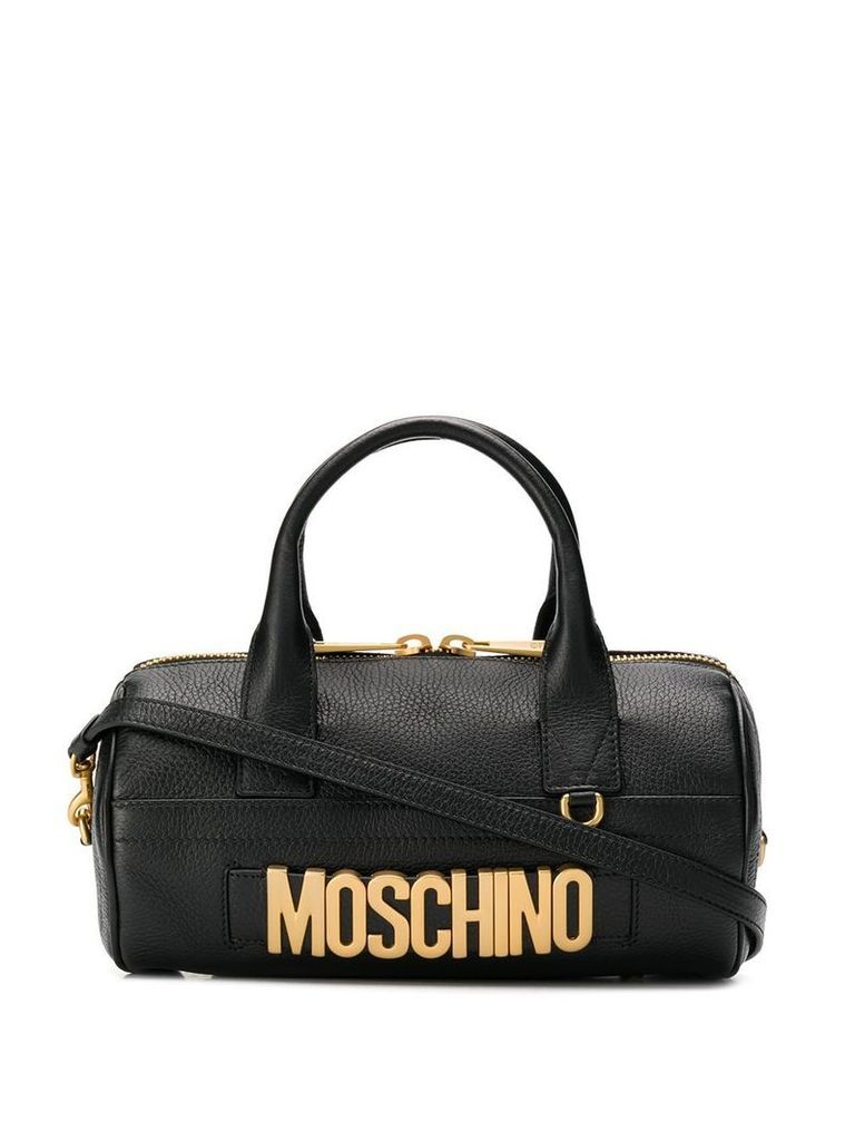Moschino oversized logo tote bag - Black