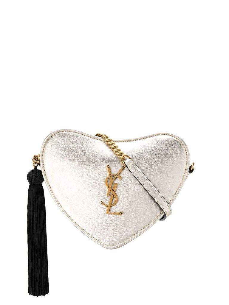 Saint Laurent monogram heart crossbody bag - GOLD