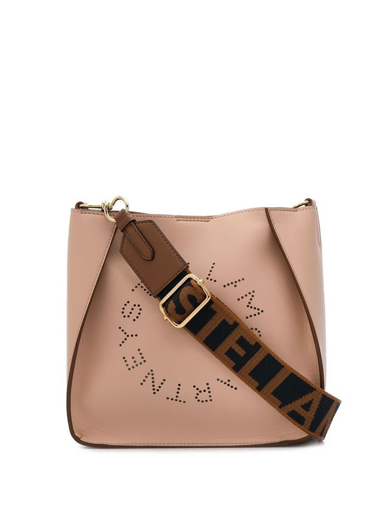 Stella McCartney perforated logo shoulder bag - PINK