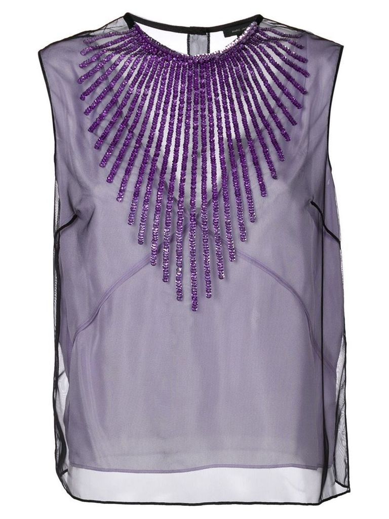 Marc Jacobs tulle embellished tank top - PINK