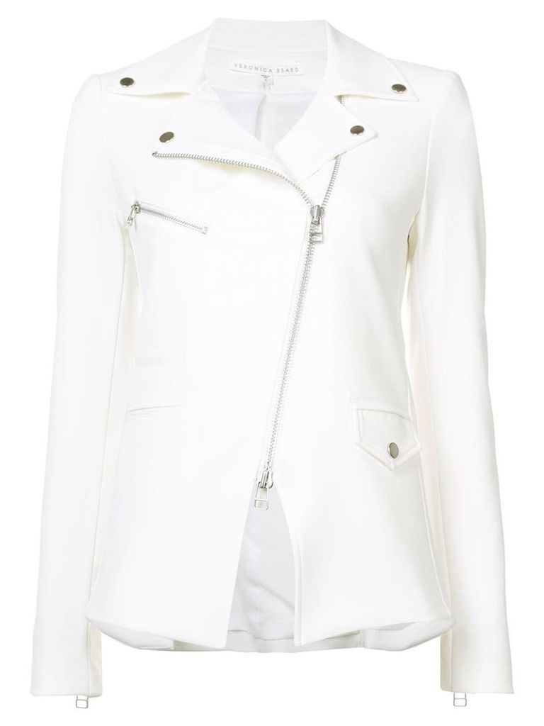 Veronica Beard zipped biker jacket - White