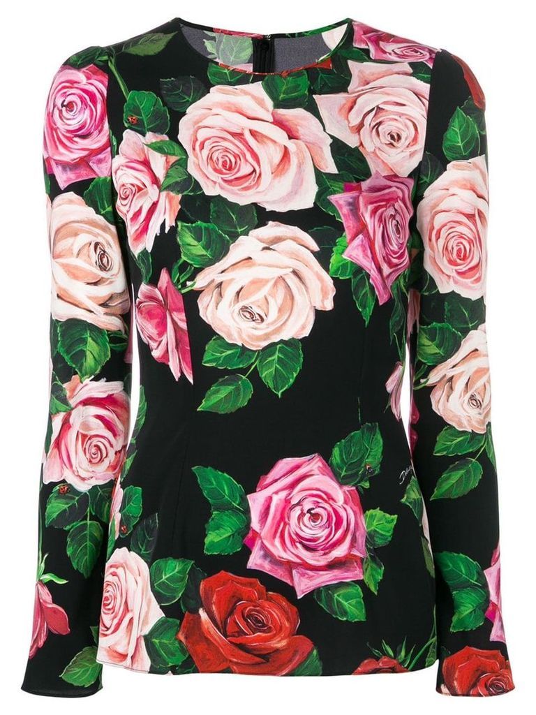 Dolce & Gabbana floral print blouse - Black