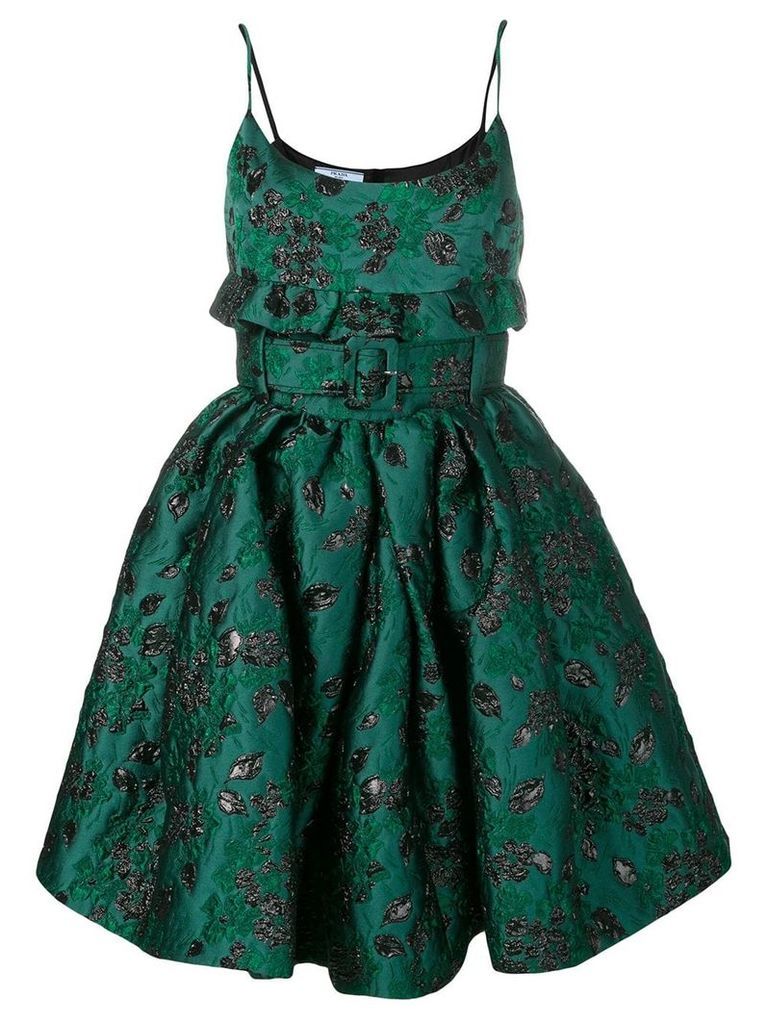 Prada short jacquard dress - Green