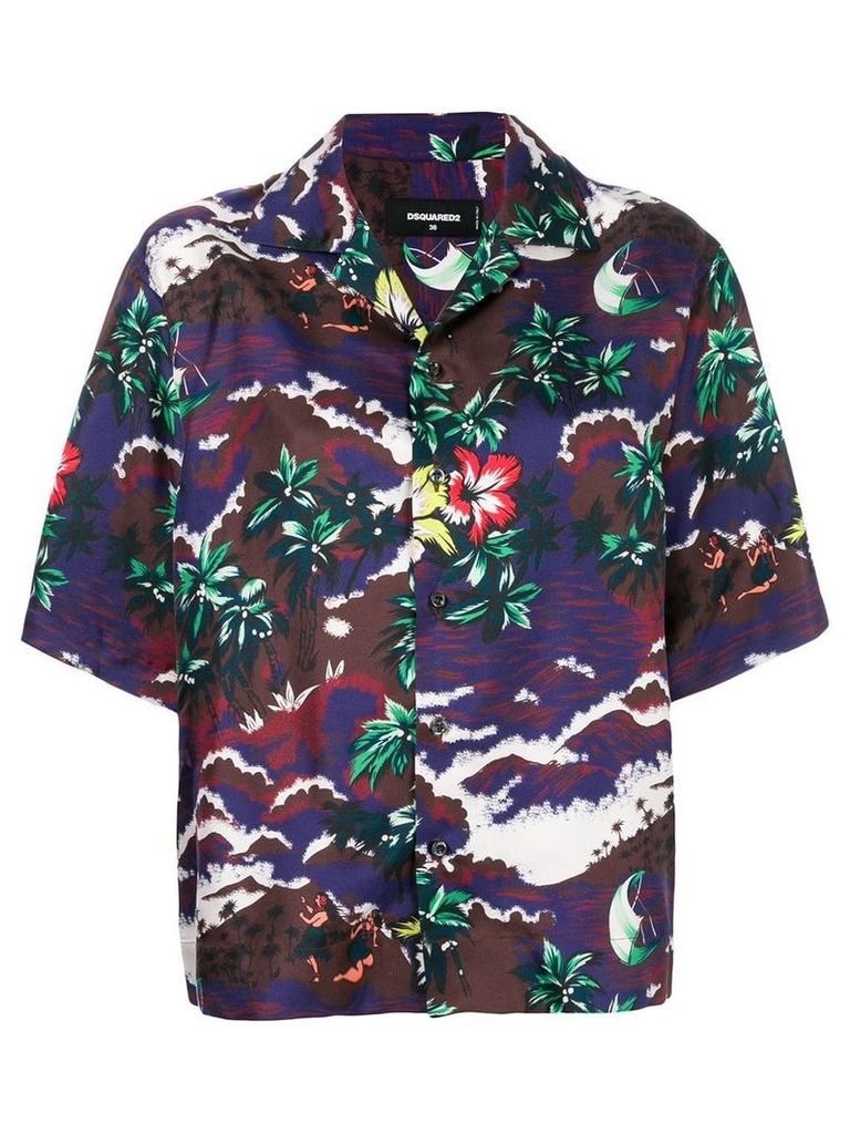 Dsquared2 Hawaiian print shirt - Multicolour