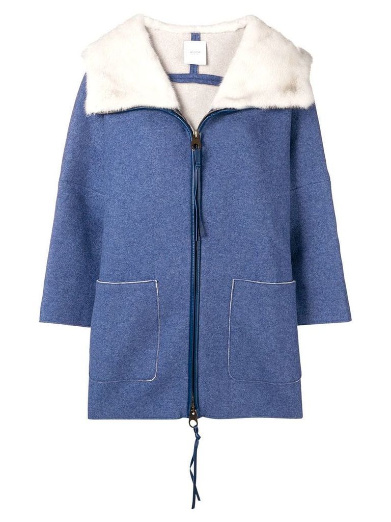 Agnona loose fitted coat - Blue