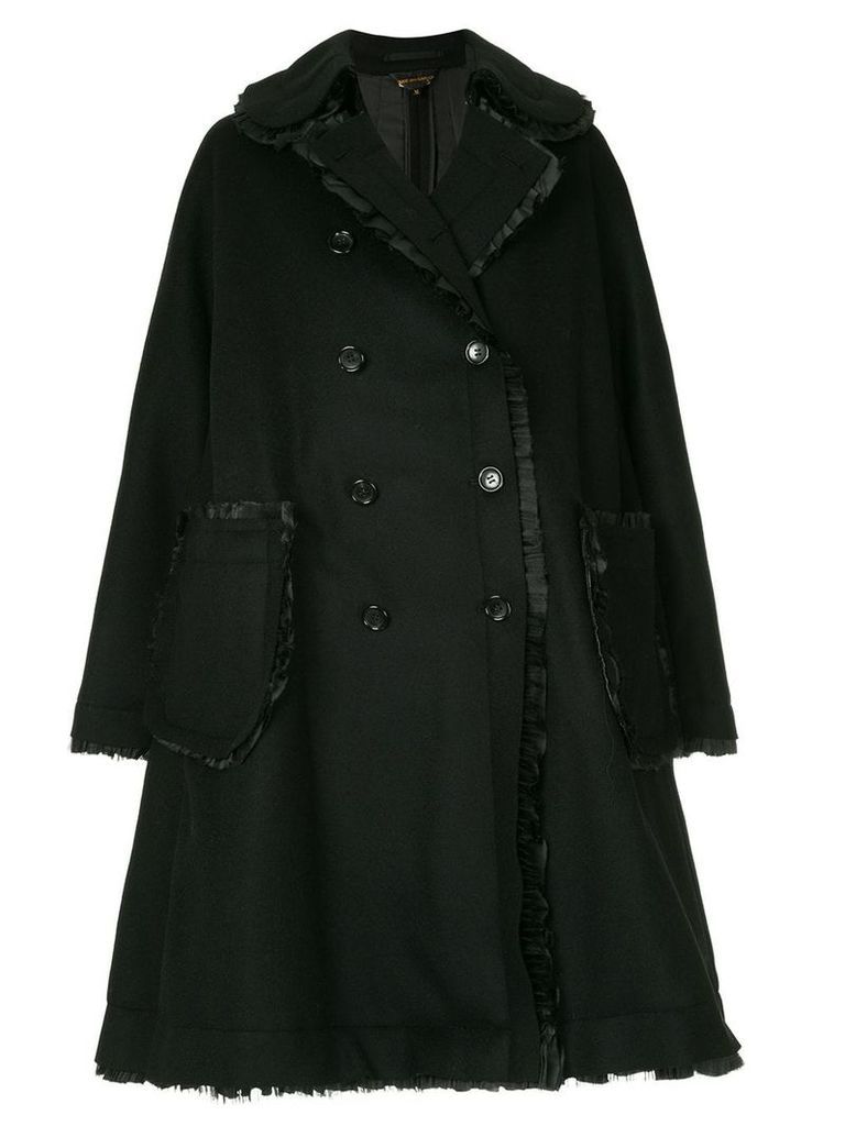 Comme Des Garçons double-breasted flared coat - Black