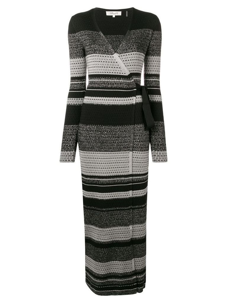 Diane von Furstenberg knitted wrap dress - Black