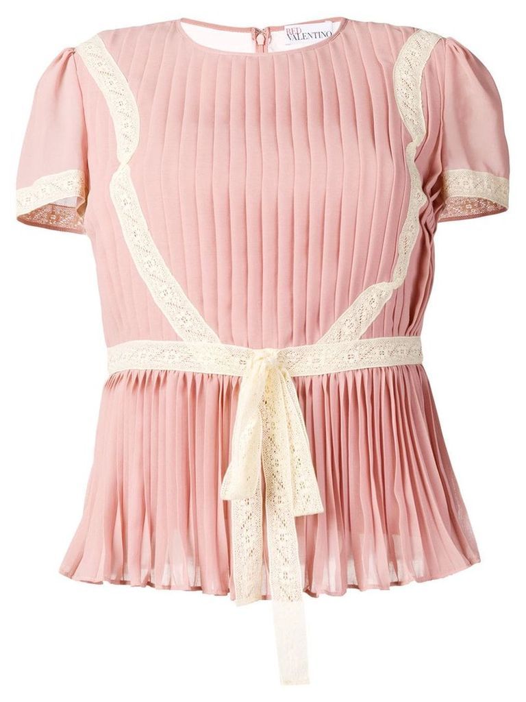 Red Valentino RED (V) pleated pintuck top - PINK