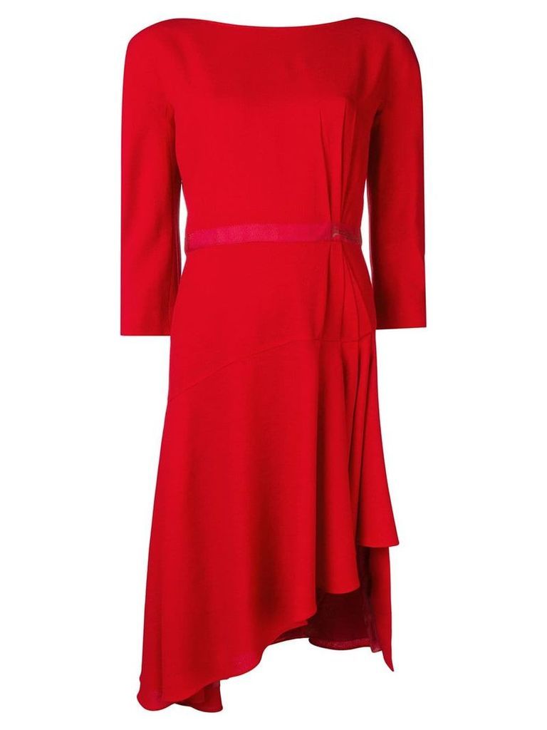 LANVIN asymmetrical midi dress - Red