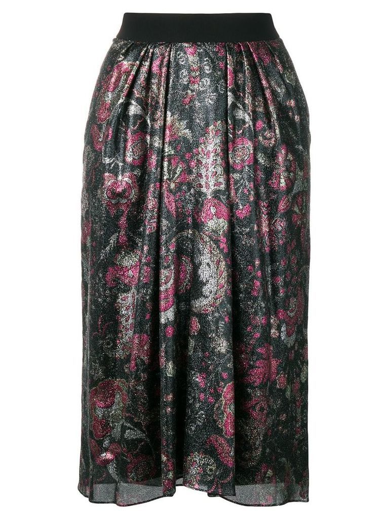 Isabel Marant floral printed skirt - Black
