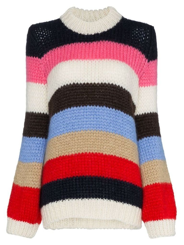 Ganni Julliard striped knitted jumper - Blue