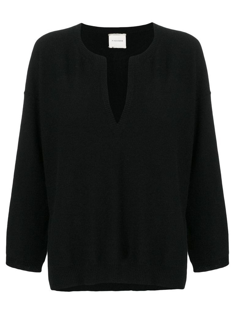 Fine Edge v-neck sweater - Black