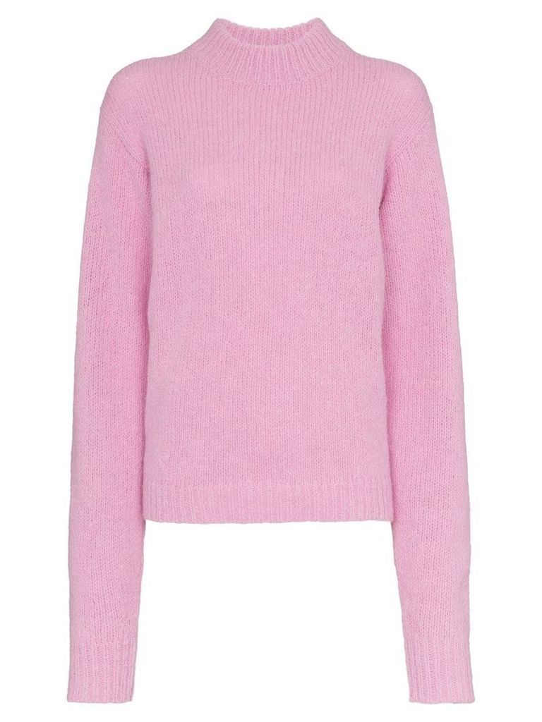 Tibi High neck wool sweater - Pink