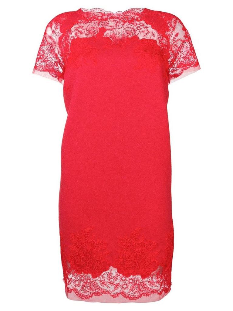 Ermanno Scervino lace detail dress - Red
