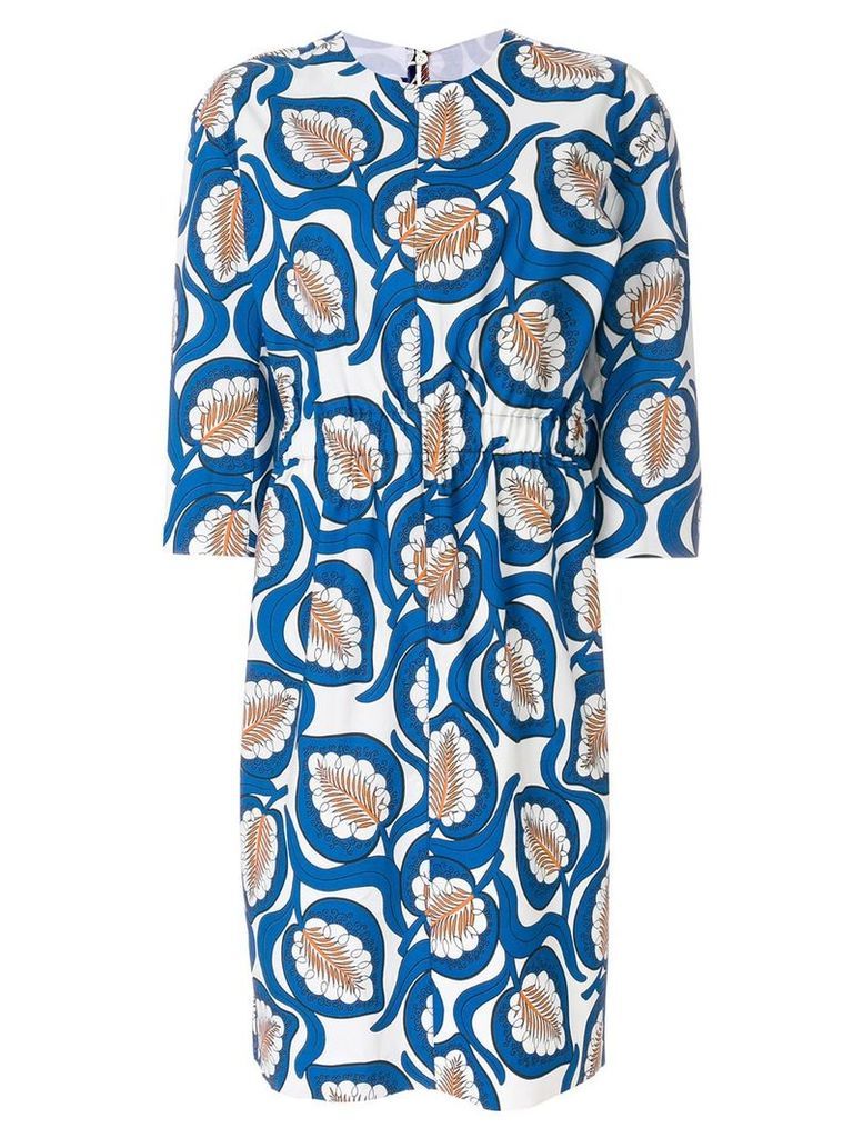 Marni leaf print dress - Blue