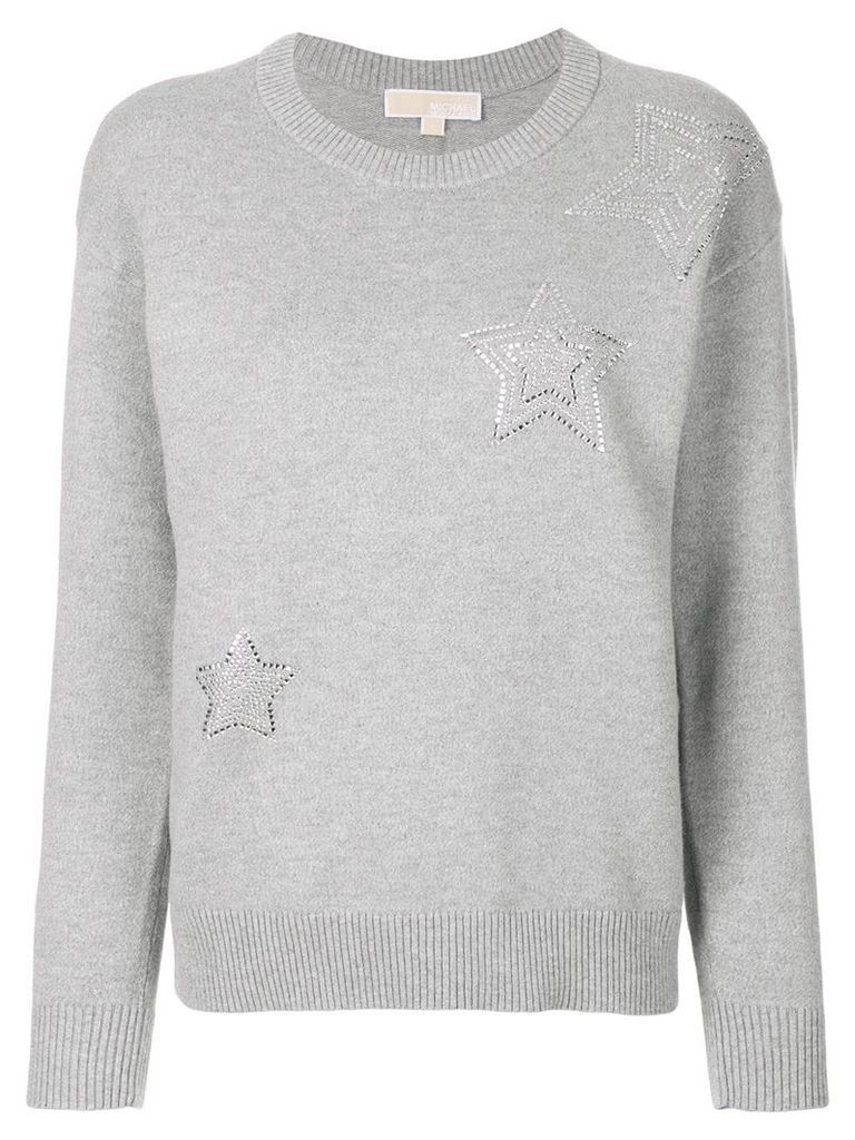 Michael Michael Kors embellished star sweatshirt - Grey