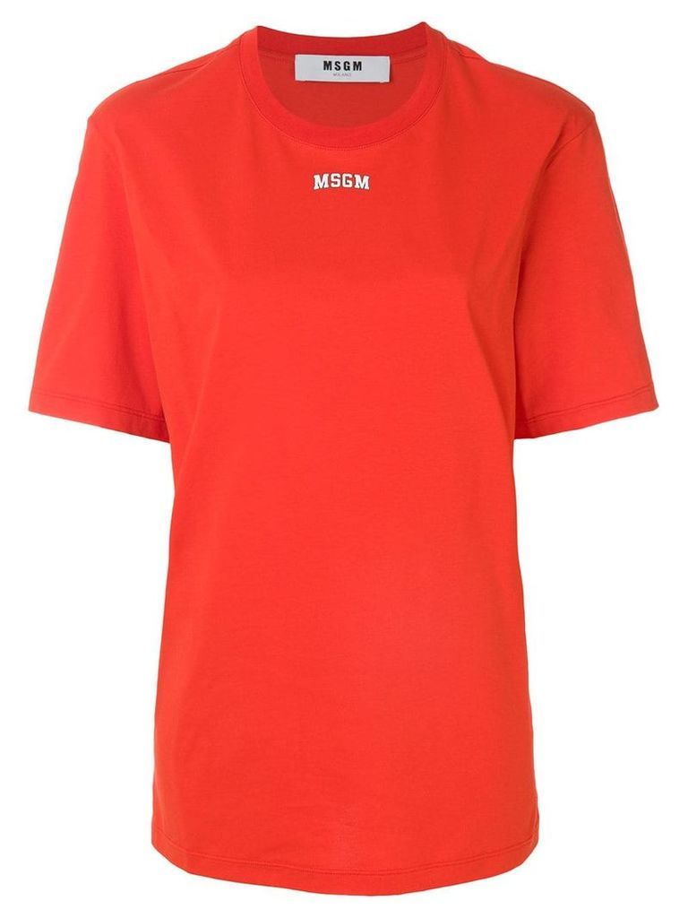 MSGM oversized logo T-shirt - Red