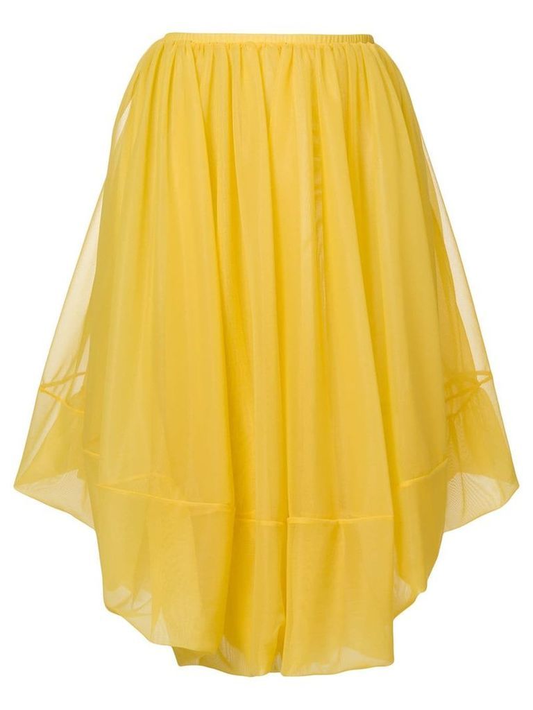 Jil Sander asymmetric midi skirt - Yellow