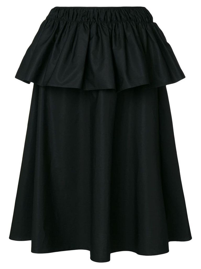 Jil Sander ruffled skirt - Black