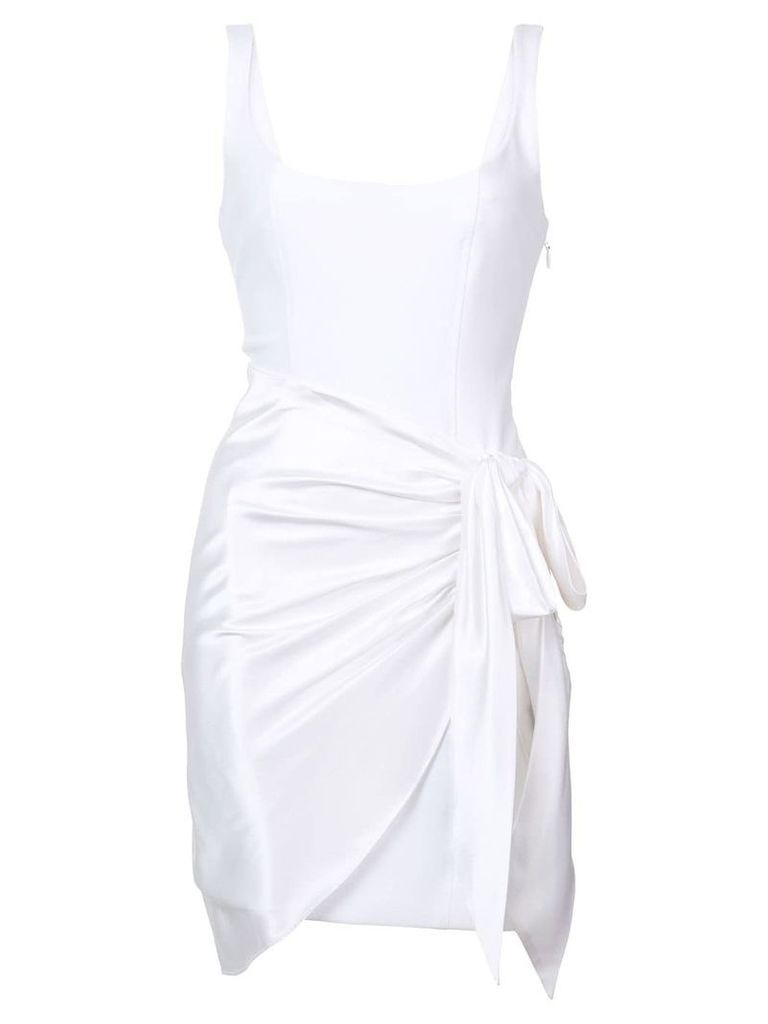 Cinq A Sept sleeveless ruched mini dress - White