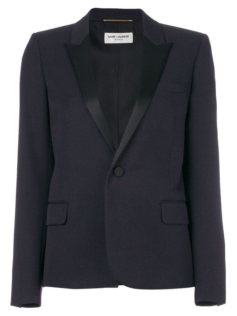 Saint Laurent tailored fitted blazer - Blue
