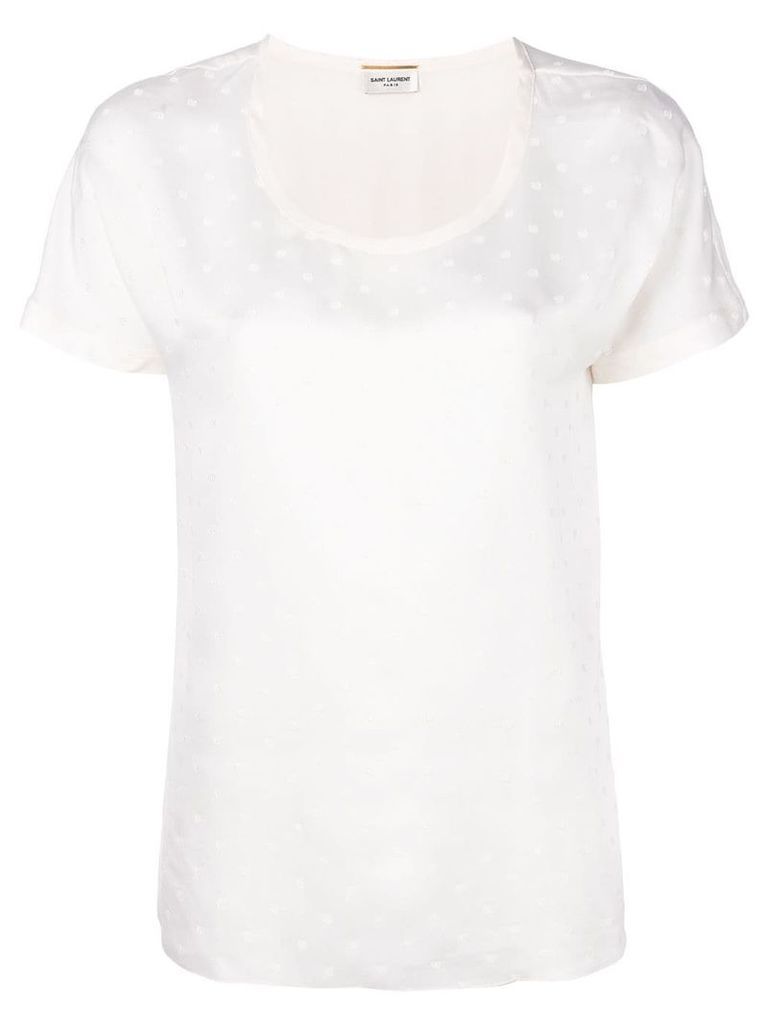 Saint Laurent dotted T-shirt - White