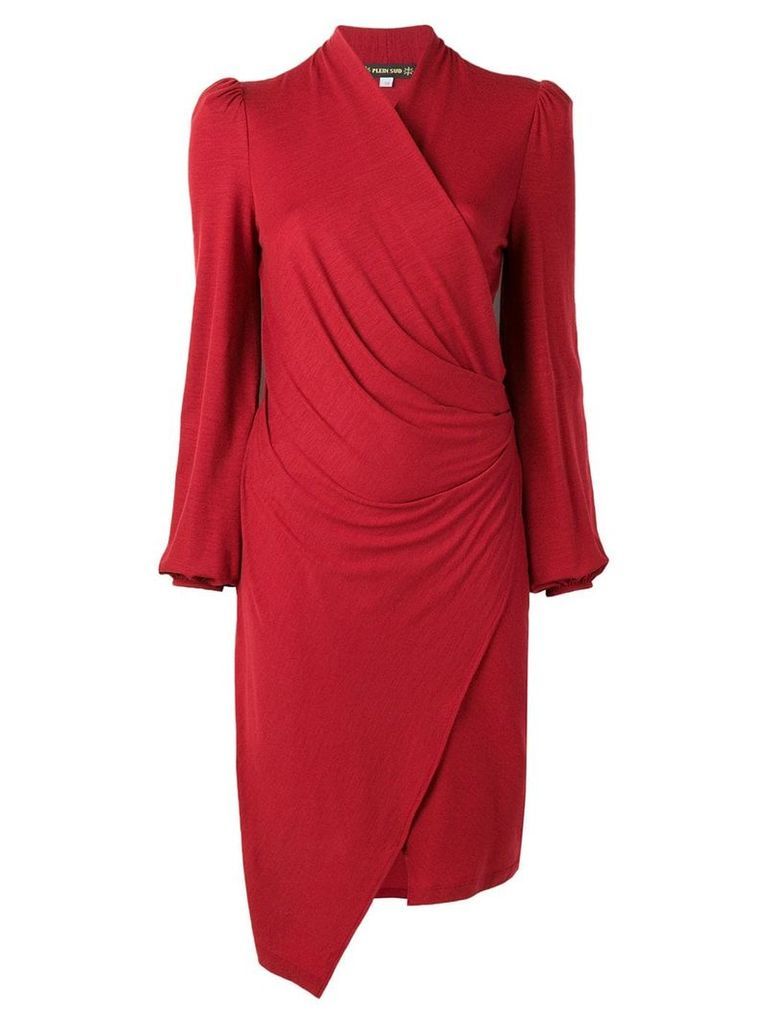 Plein Sud wrap knitted dress - Red