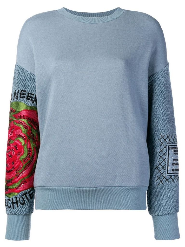 Mr & Mrs Italy embroidered detail sweatshirt - Blue