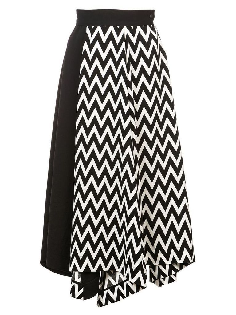 Loewe Asymmetric Herringbone skirt - Black