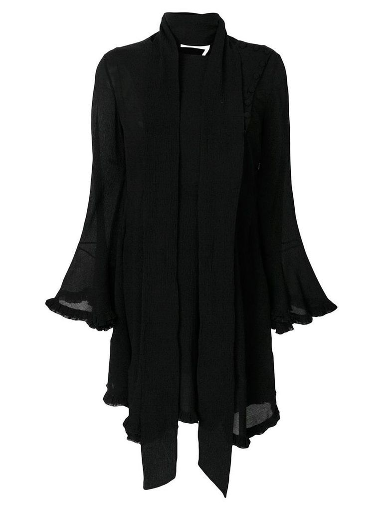Chloé crepe tie waist handkerchief dress - Black