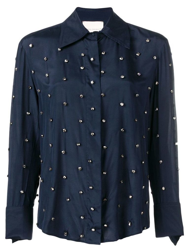 Erika Cavallini embellished fitted blouse - Blue
