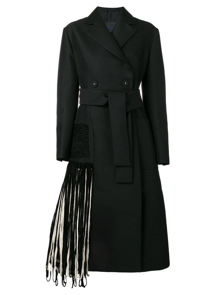 Proenza Schouler cord fringe coat - Black