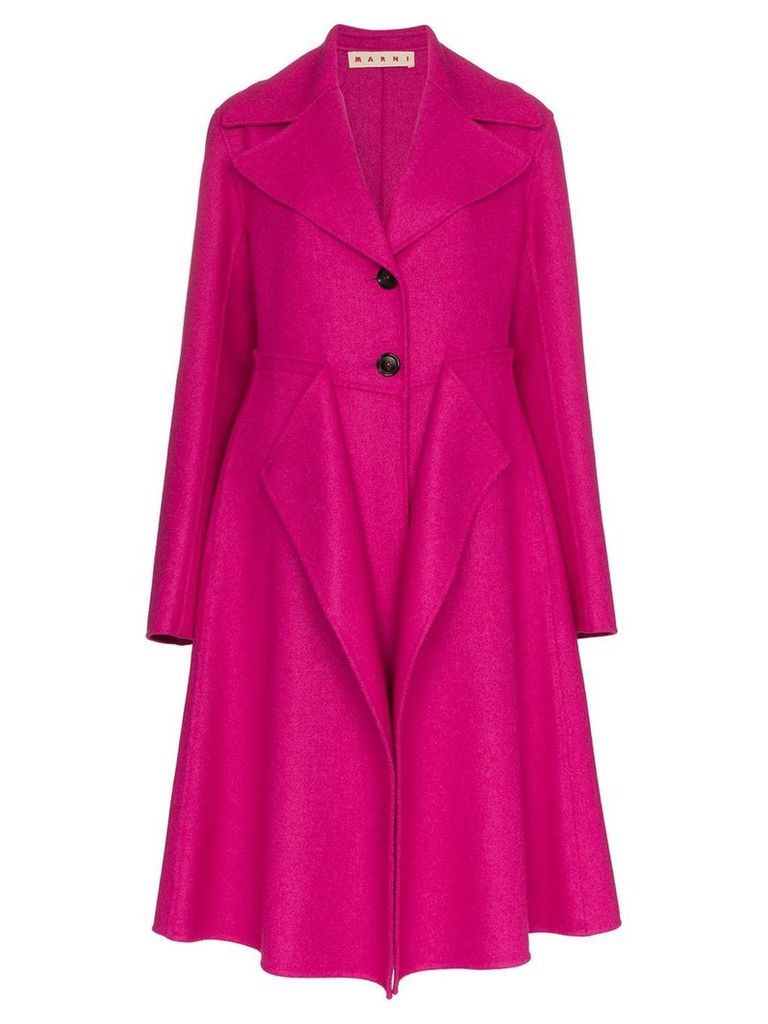 Marni single-breasted layered coat - Pink