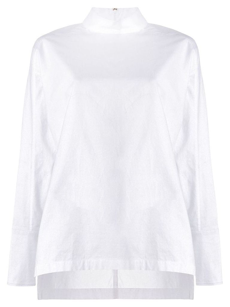 Layeur mock neck blouse - White