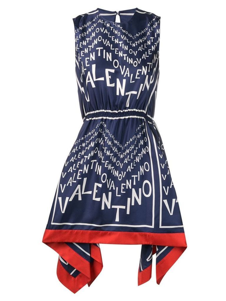 Valentino logo-print dress - Blue