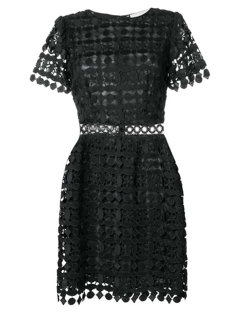 Michael Michael Kors geometric floral lace dress - Black