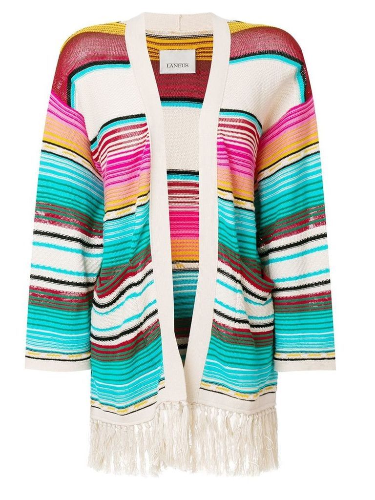 Laneus Mexico stripe cardigan - Multicolour
