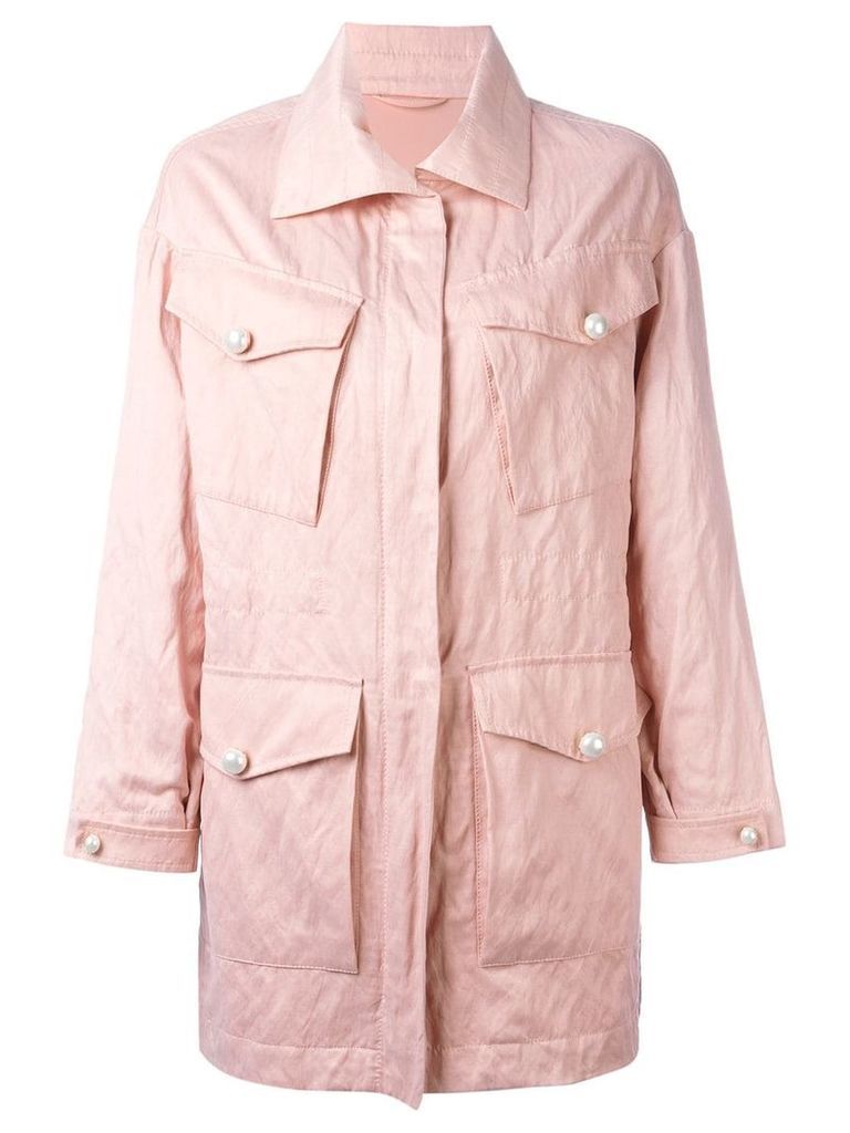 Ermanno Scervino multi-pockets zipped coat - PINK