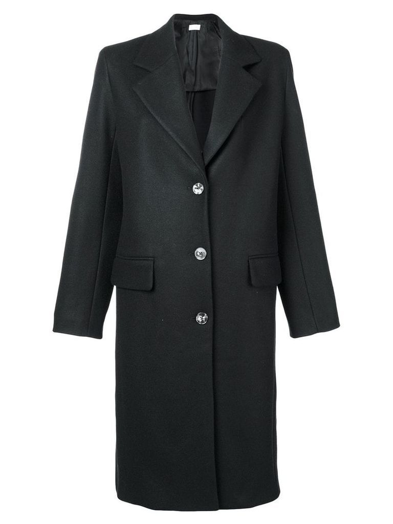 The Row single breasted midi coat - Black