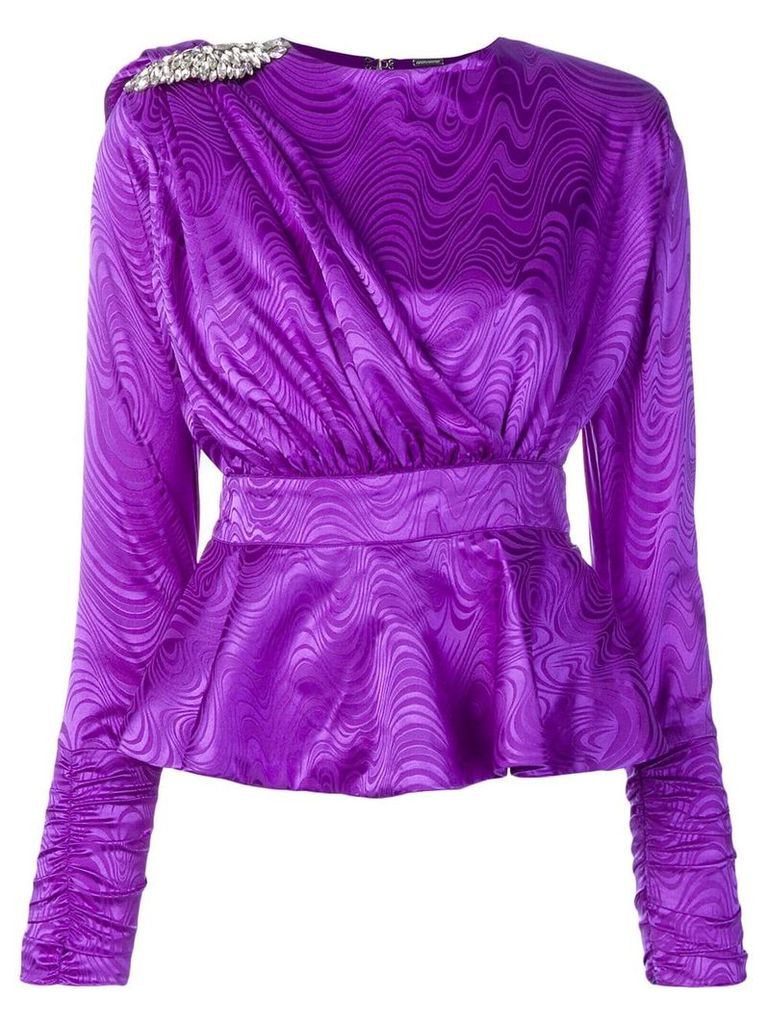 Dodo Bar Or patterned party blouse - PURPLE