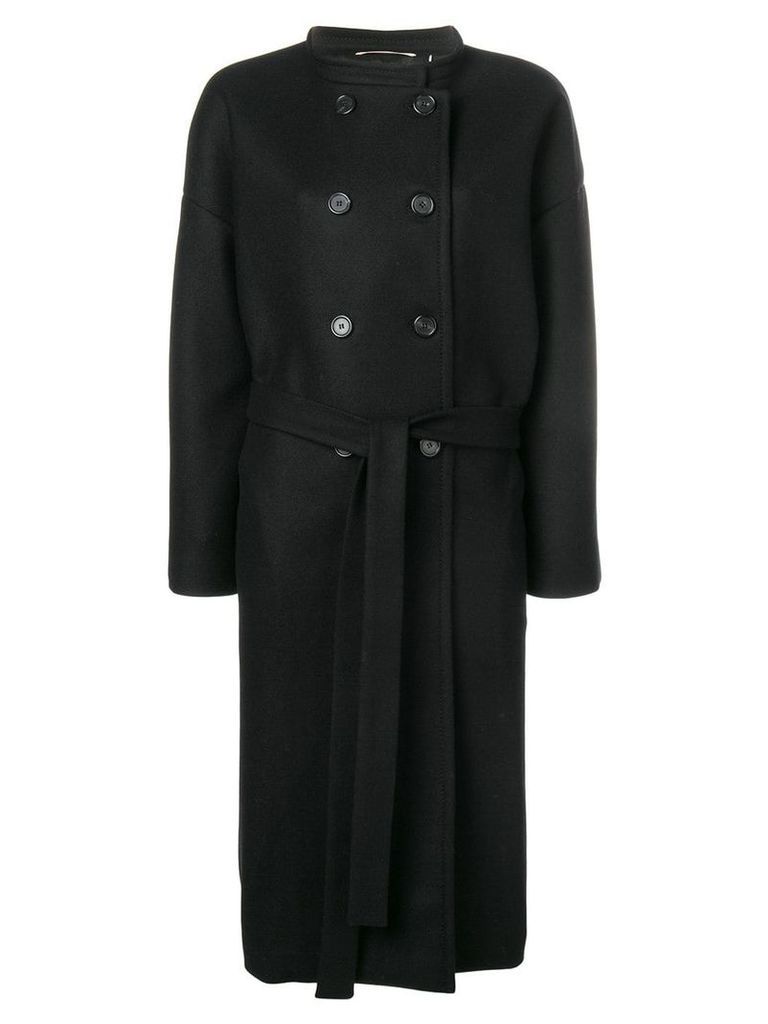 Rochas belted midi coat - Black