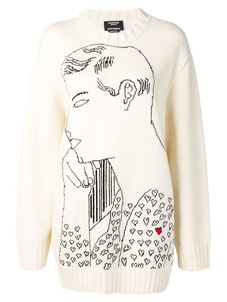 Calvin Klein 205W39nyc Warhol intarsia jumper - White