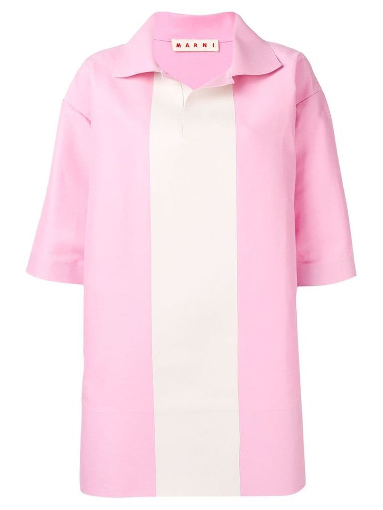 Marni oversized colour block shirt - PINK