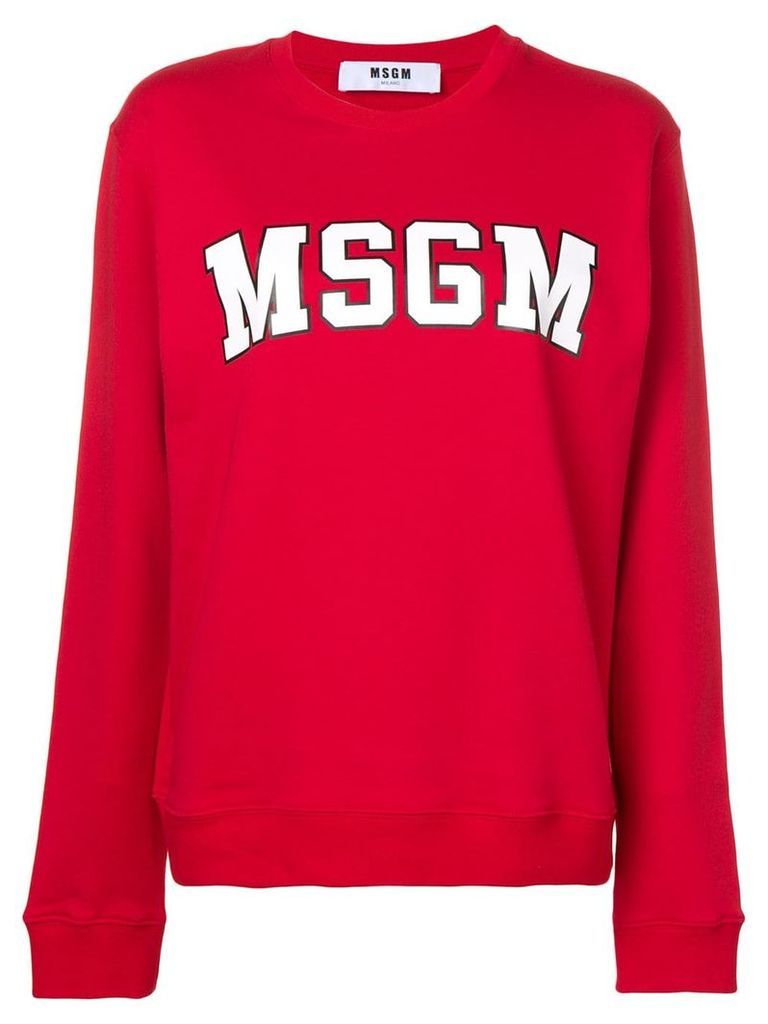 MSGM logo print sweatshirt - Red