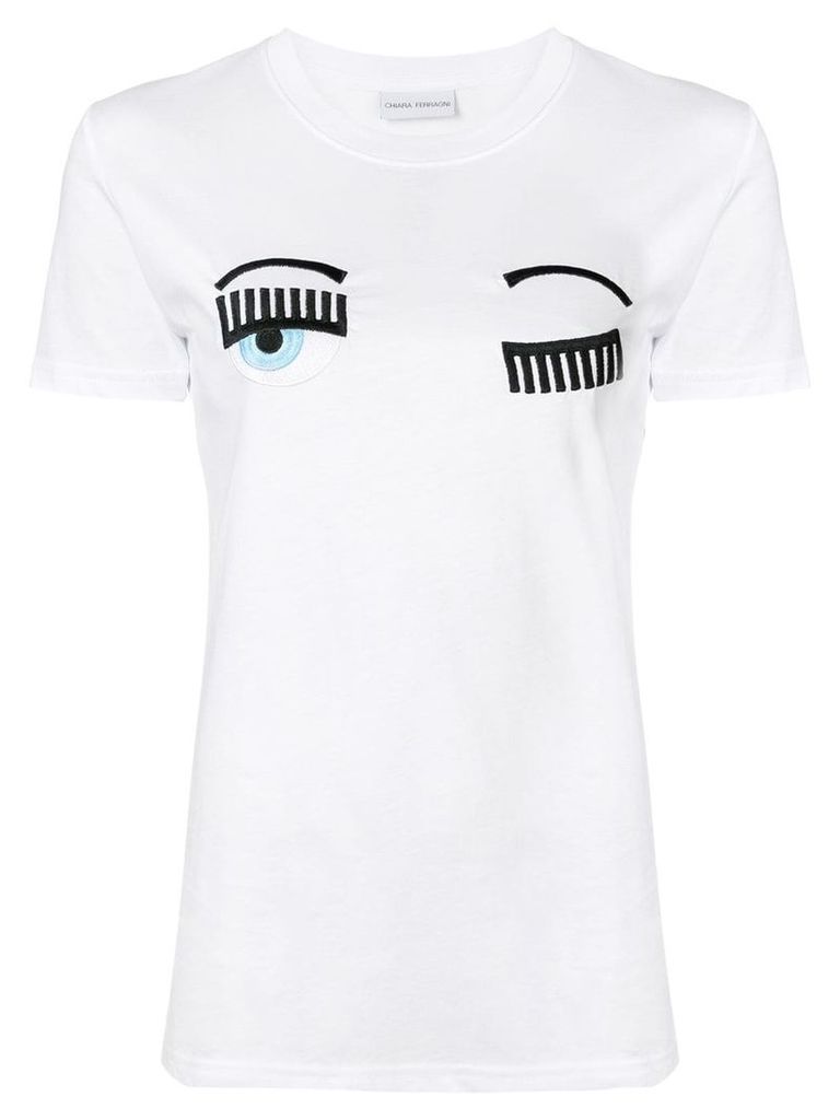 Chiara Ferragni Flirting embroidered logo T-shirt - White