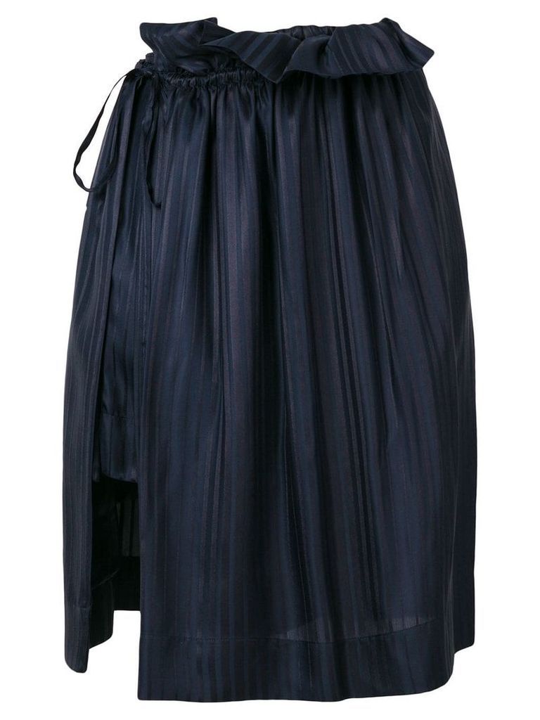 Stella McCartney asymmetric pleated skirt - Blue