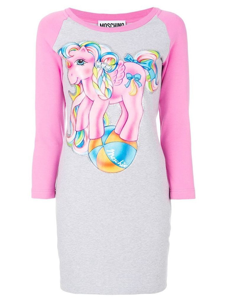 Moschino My Little Pony raglan T-shirt dress - Grey