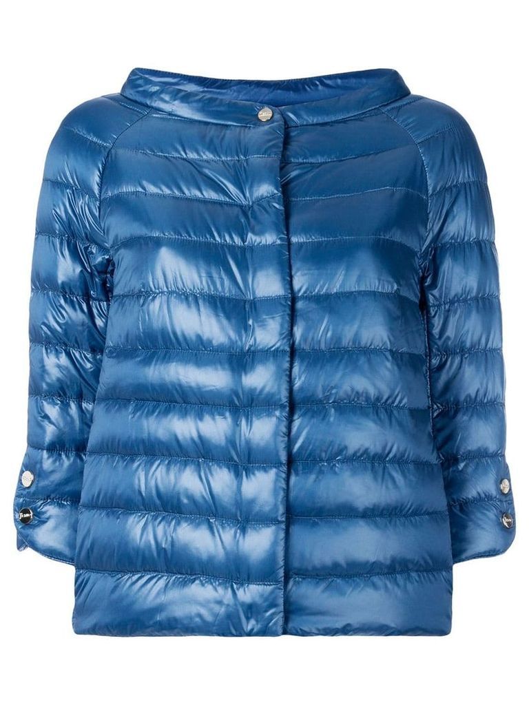 Herno cropped padded jacket - Blue